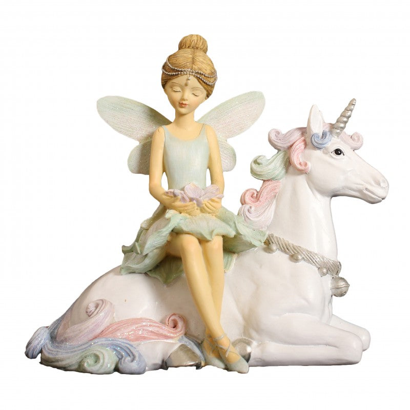 Ballerina Fairy Sitting on Unicorn