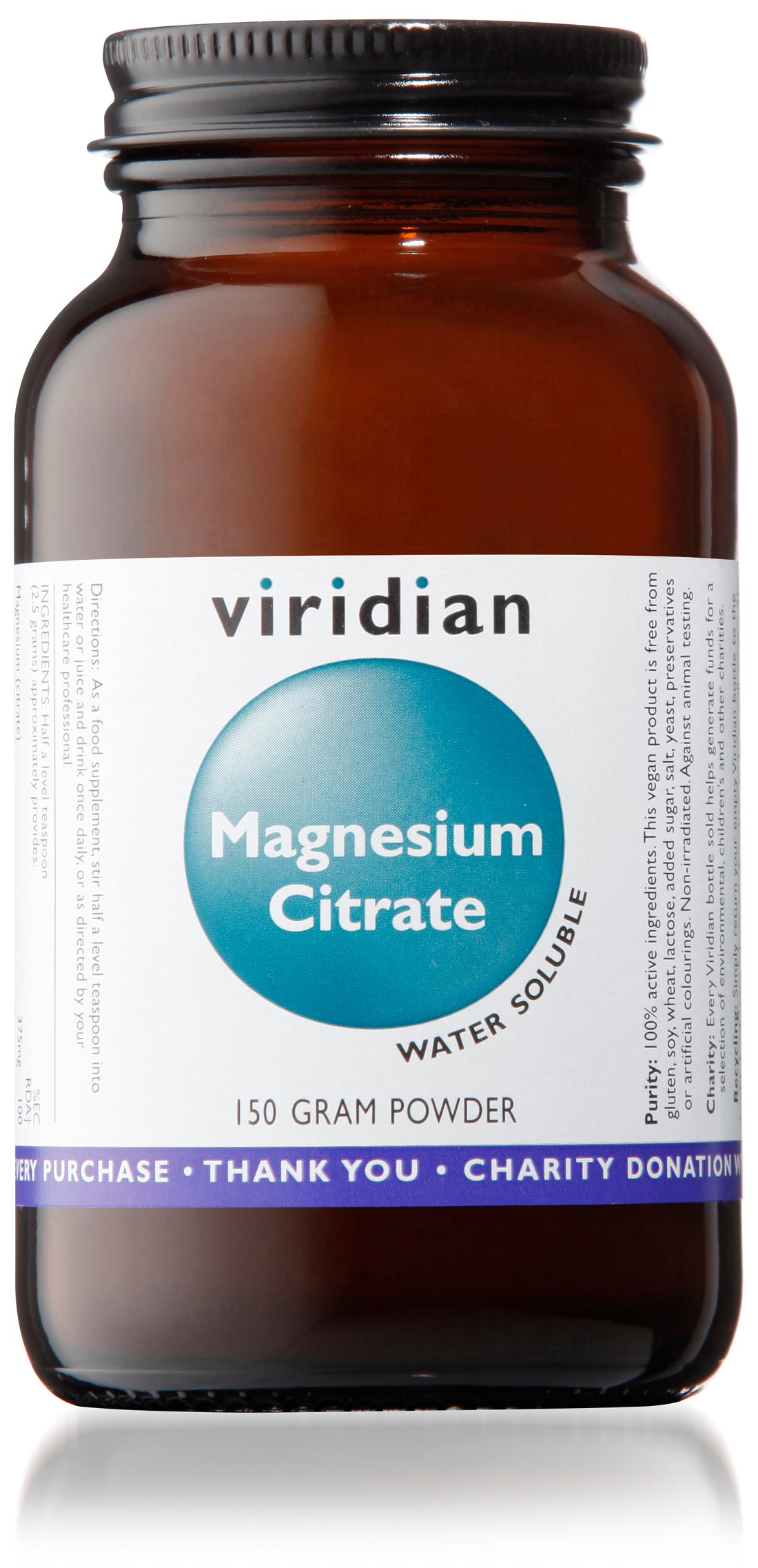 Viridian Magnesium Citrate Powder - 150g