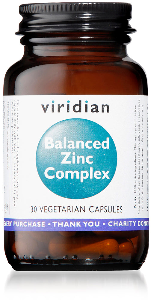 Viridian Balanced Zinc Complex - 30 Veg Caps