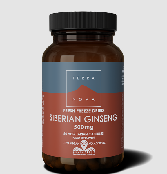 Terranova Organic Siberian Ginseng 500mg (50 Veg Caps)
