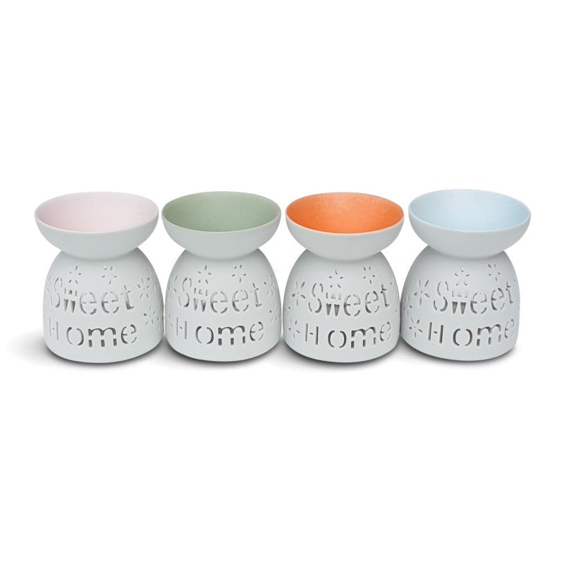 Matt Ceramic Oil Burner - &quot;Sweet Home&quot;