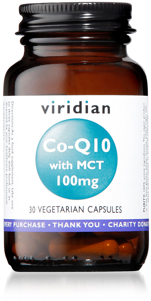 Viridian Co-enzyme Q10 100mg with MCT - 30 Veg Caps