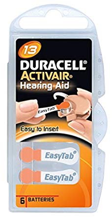 Duracell Activair Hearing Aid Batteries size 13 (pack of 6)