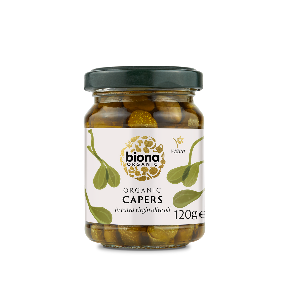 Biona Organic Capers in Extra Virgin Olive Oil 120g