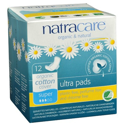 Natracare Ultra Pads w/wings Super 12’s