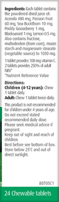 A. Vogel Nature-C Chewable Tablets for Kids (24 Tabs)
