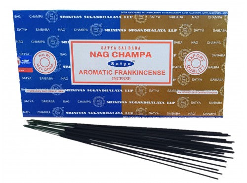 Incense Sticks  Nag Champa Aromatic Frankincense -15g Satya