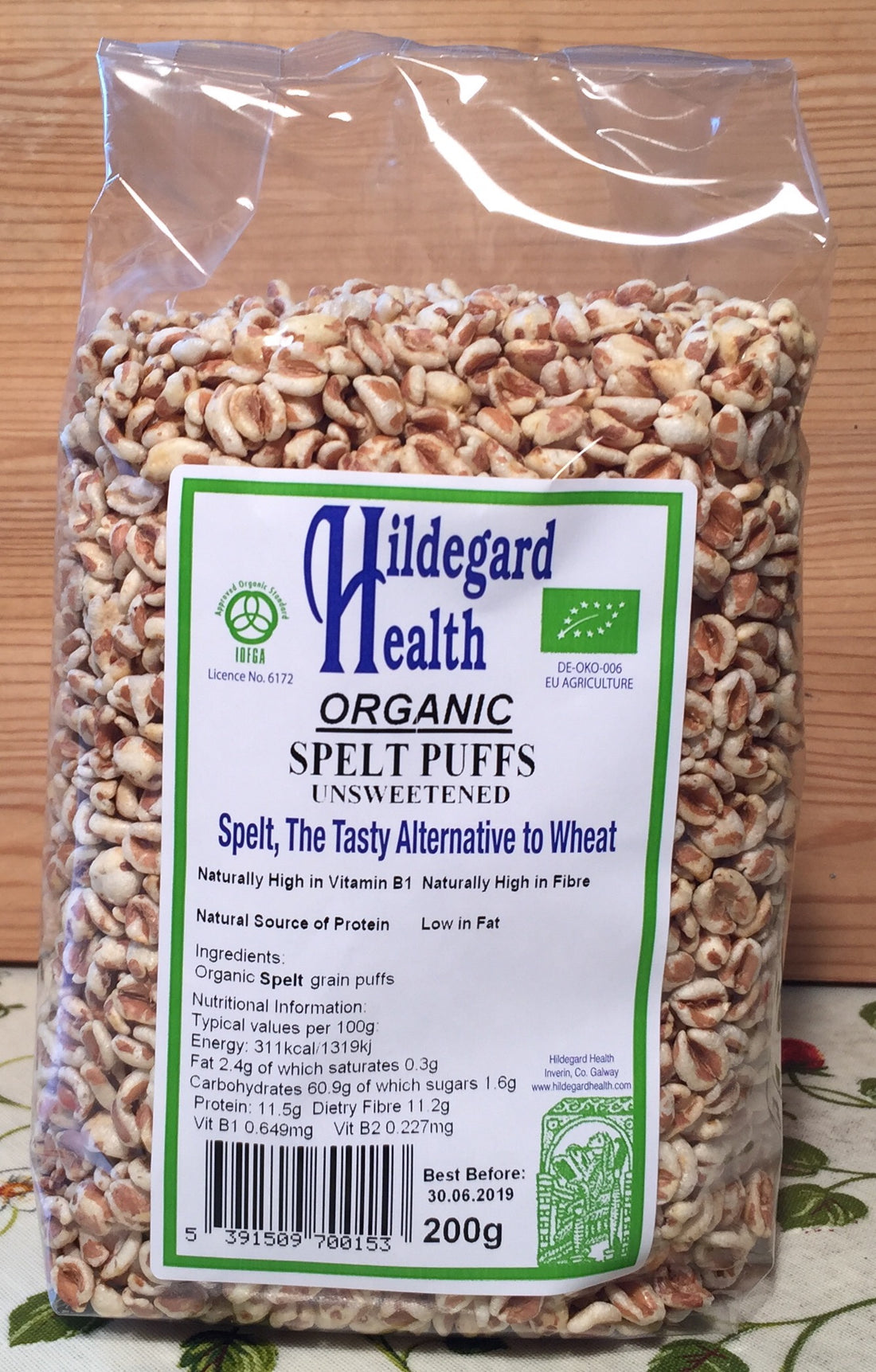 Hildegard Organic Spelt Puffs Unsweetened 200g