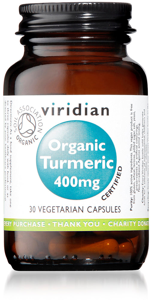 Viridian Organic Turmeric 400mg - 30 Veg Caps