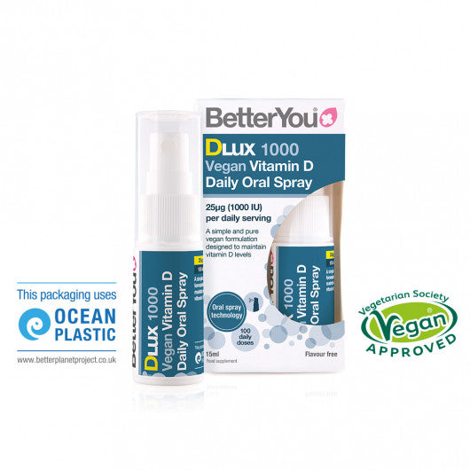 Better You DLux 1000 IU Daily Vitamin D Oral Spray (Vegan)