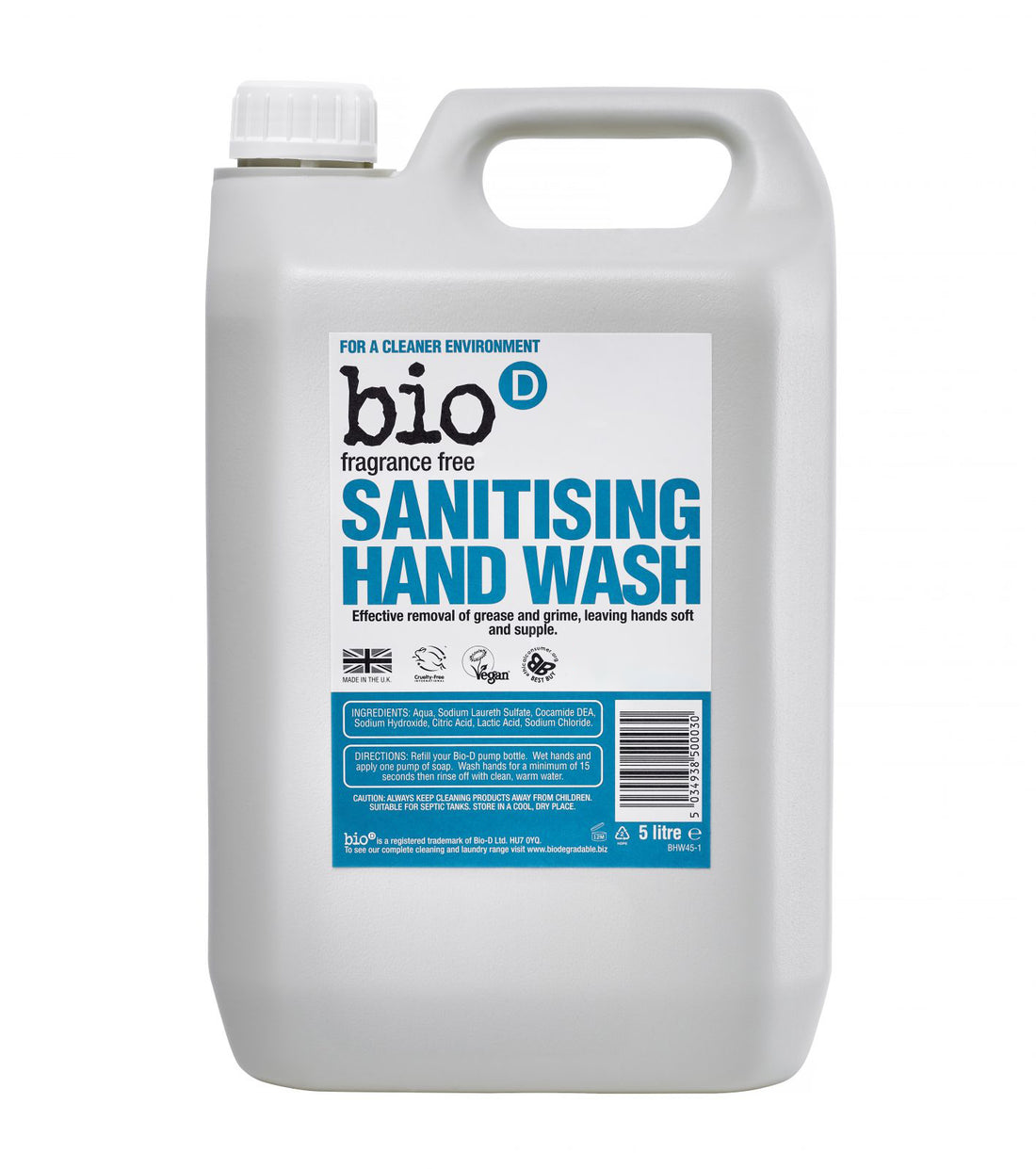 Bio D Sanitising Hand Wash (Fragrance Free)