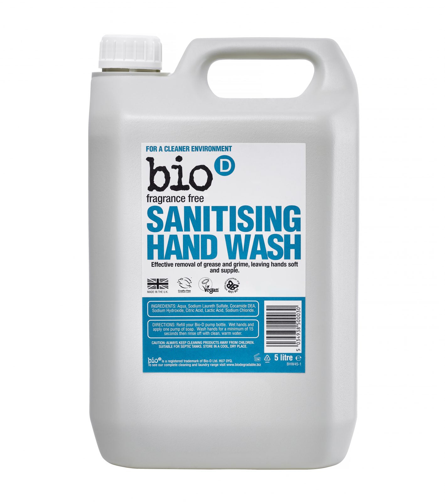 Bio D Sanitising Hand Wash (Fragrance Free)