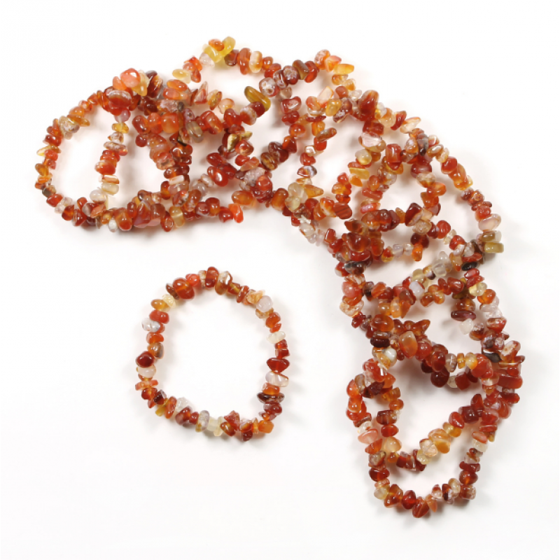 Carnelian 53mm Chip Bracelet