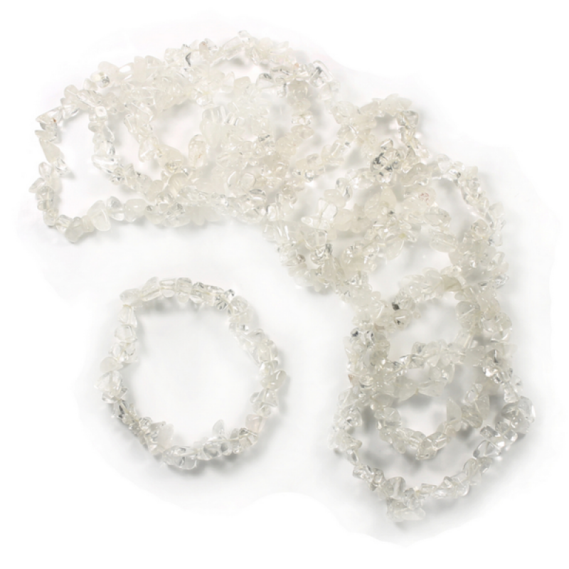 Clear Quartz Crystal 53mm Chip Bracelet