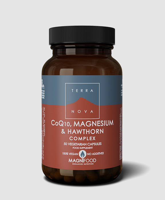 Terranova CoQ10 Magnesium &amp; Hawthorn Complex (50 Veg Caps)