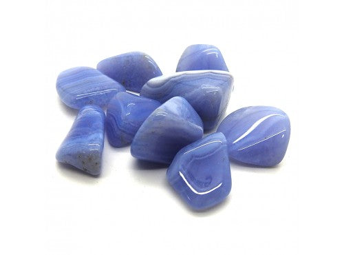 Blue Agate  Lace Tumbled Stone