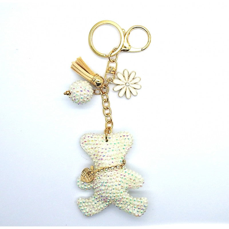 Love Jewellery Keyrings - White Teddy