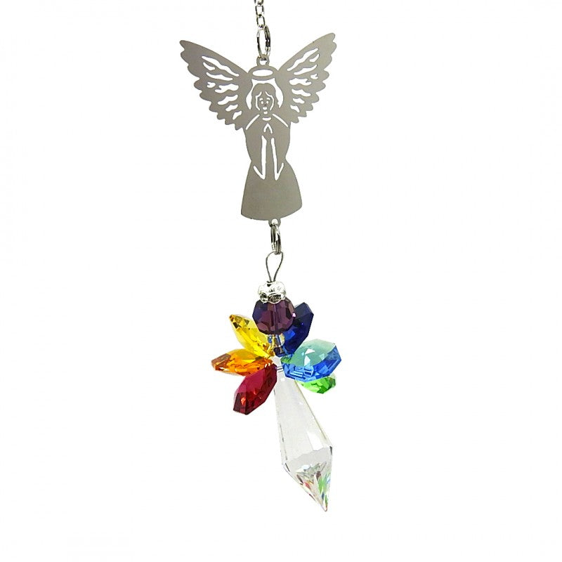 Crystal Chakra Angel with Silver Angel