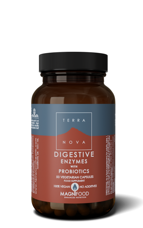 Terranova Digestive Enzymes w/Probiotics (50 Veg Caps)