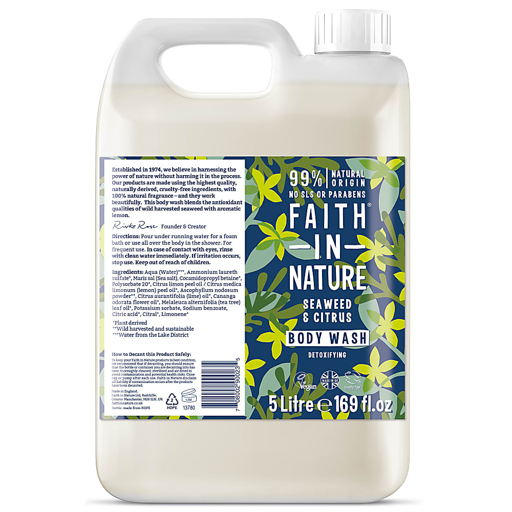 Faith In Nature - Seaweed &amp; Citrus Body Wash REFILL (5Ltr)
