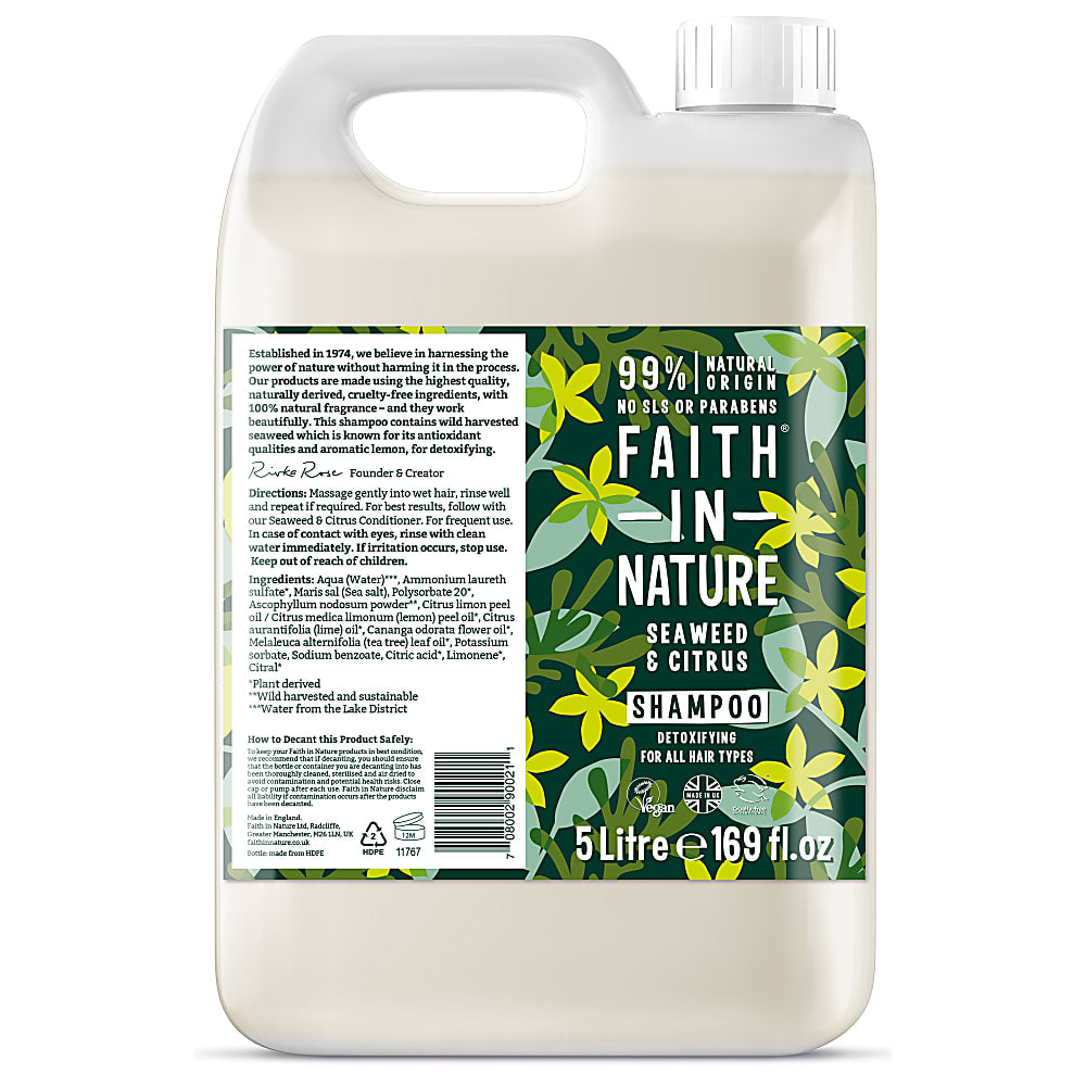 Faith In Nature - Seaweed &amp; Citrus Shampoo REFILL (5Ltr)
