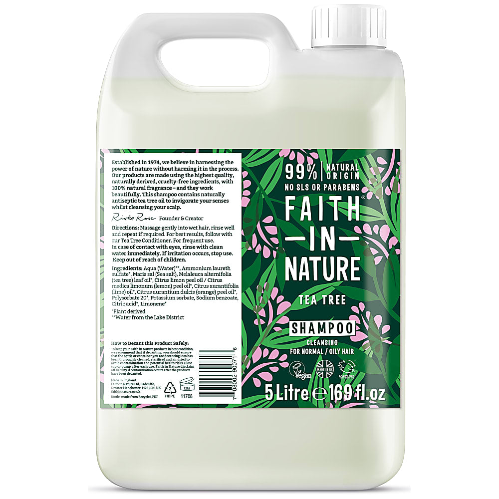 Faith In Nature - Tea Tree Shampoo REFILL (5Ltr)