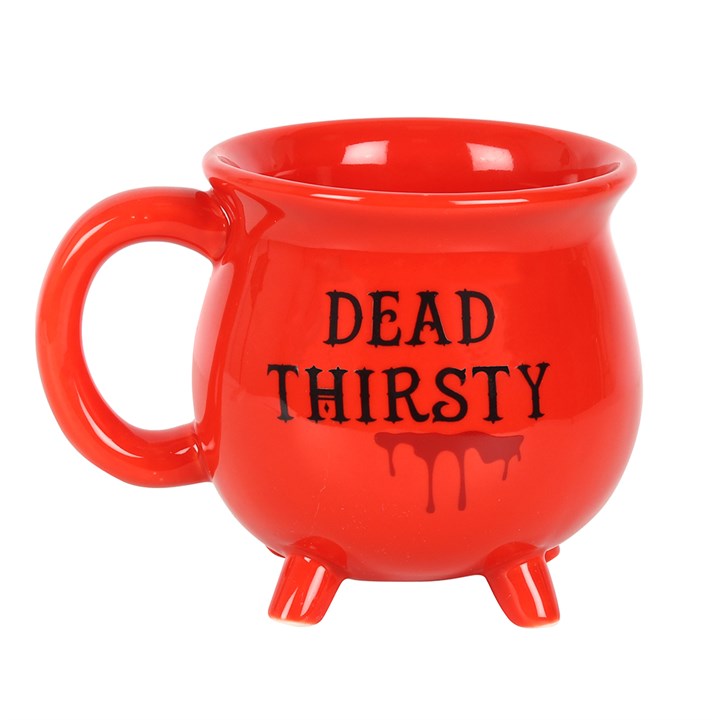 Dead Thirsty Ceramic  Red Cauldron Mug