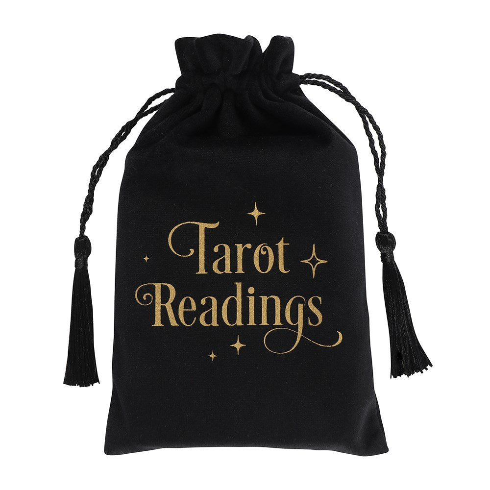 Tarot Readings Black Drawstring Pouch