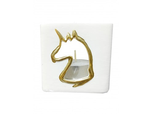 Porcelain Unicorn Candle Holder