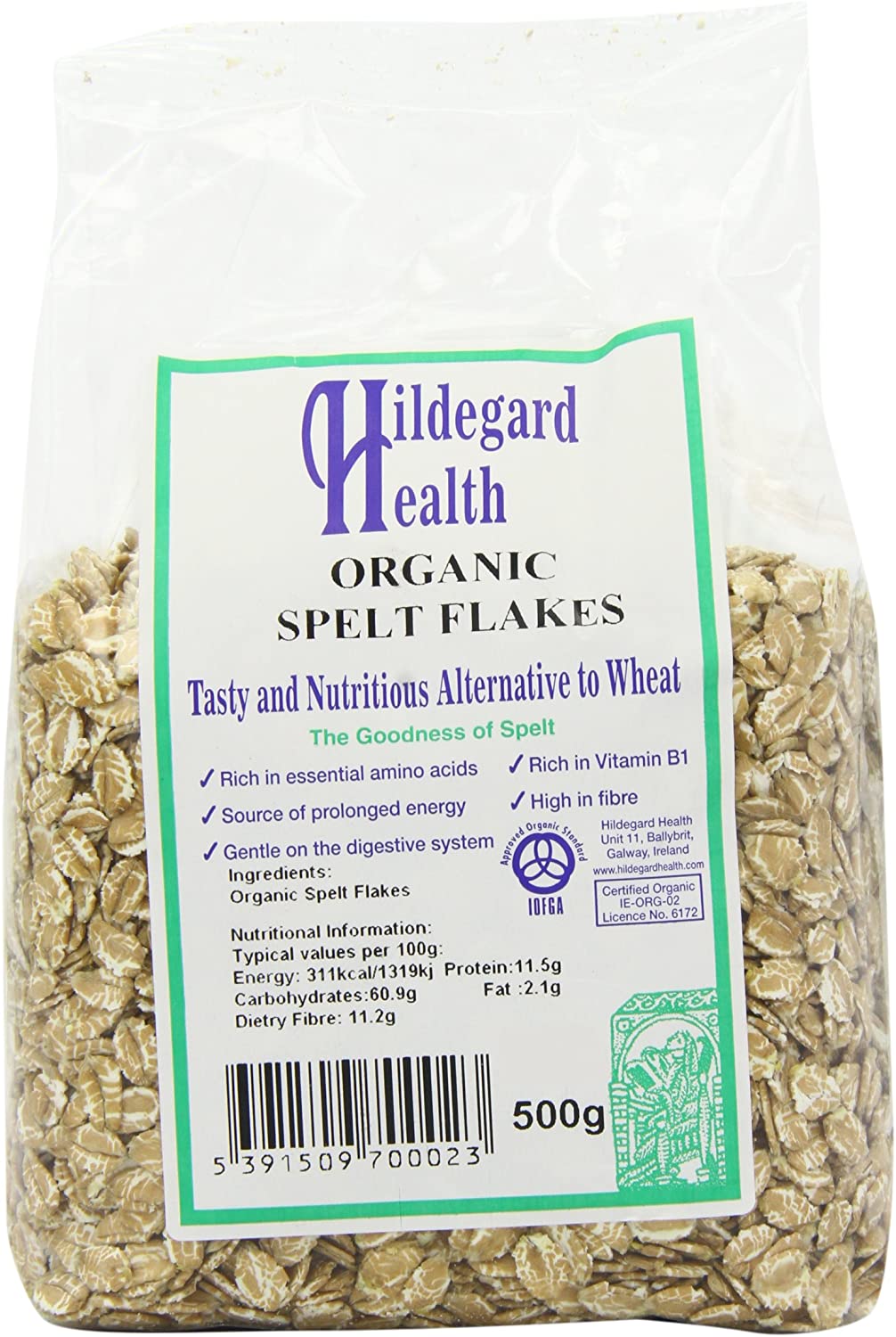 Hildegard Health Organic Spelt Flakes 500g