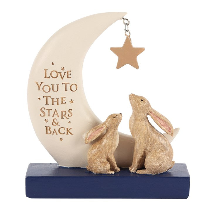 Resin Decorative Sign &quot;I Love You To The Moon And Back&quot;