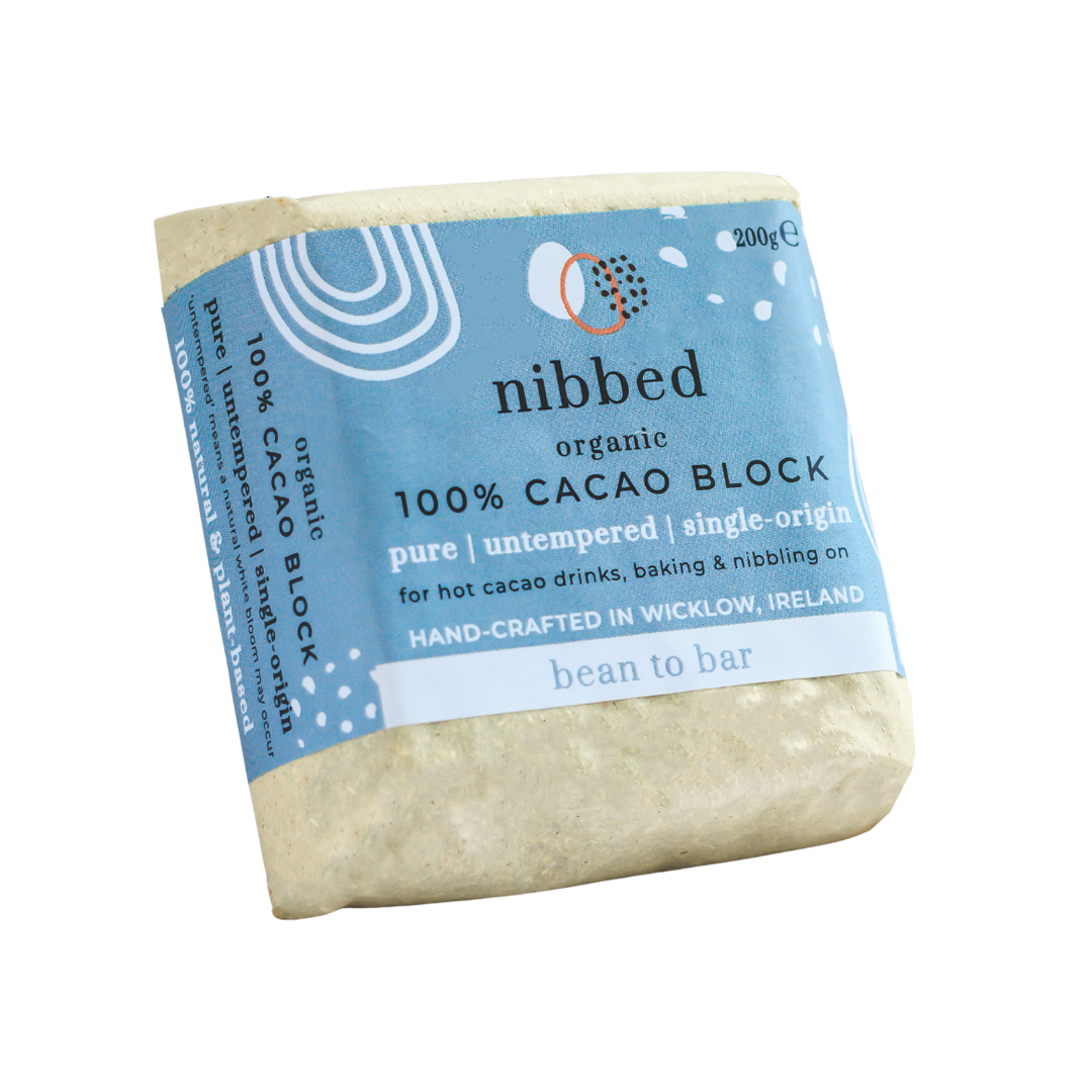 Nibbed Organic 100% Pure Cacao Block 200g