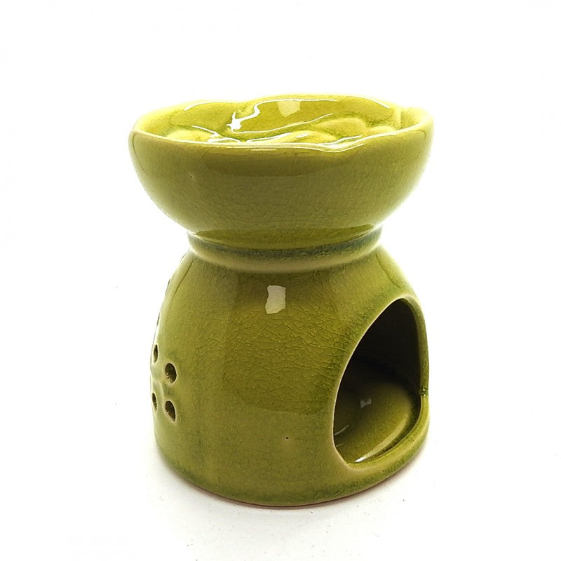 Ceramic Oil Burner with Flower - OB-07