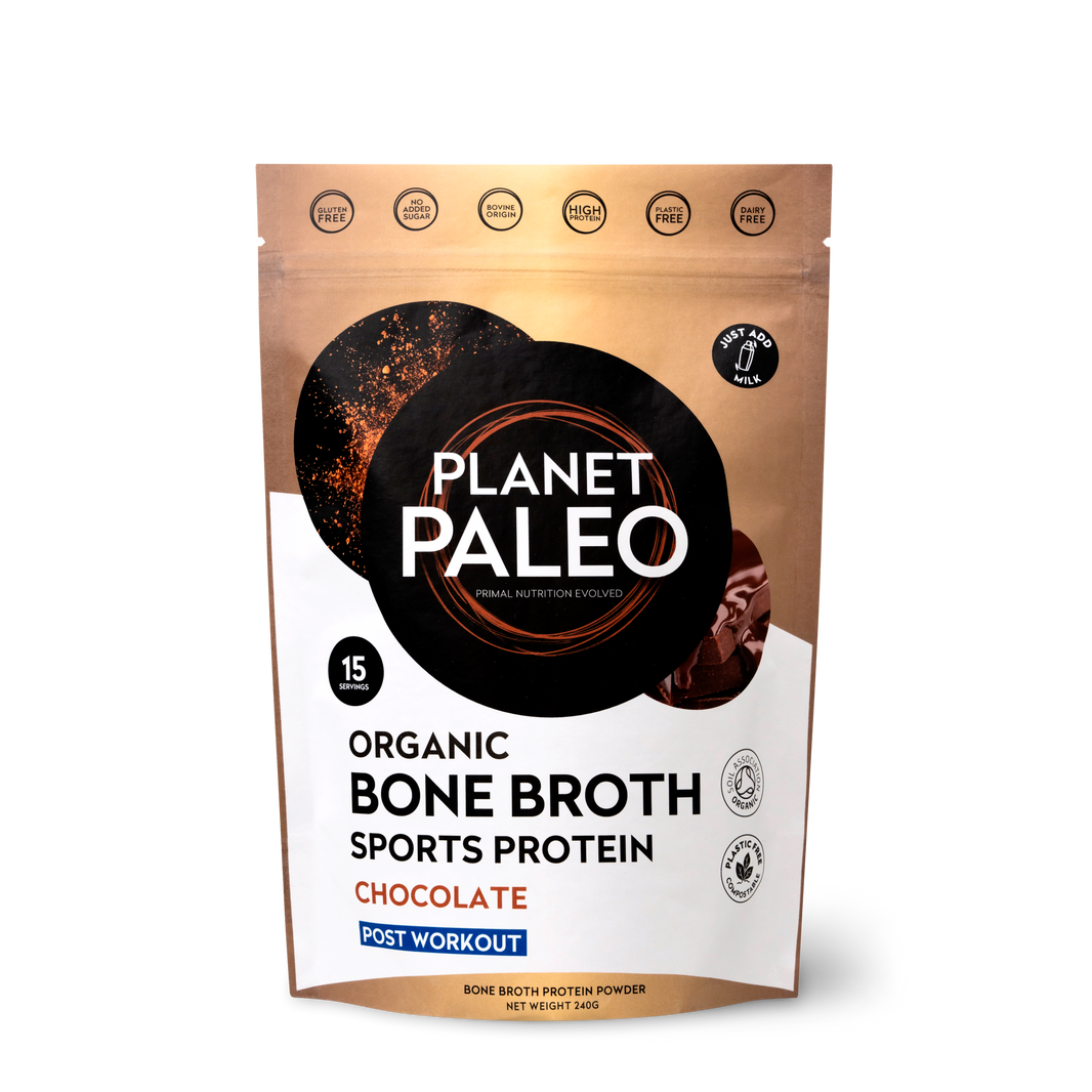 Planet Paleo AT Organic Bone Broth Protein Powder Chocolate (10 Sachets)