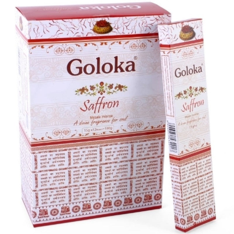 Incense Sticks - Goloka Saffron - 15gms - 12 Sticks