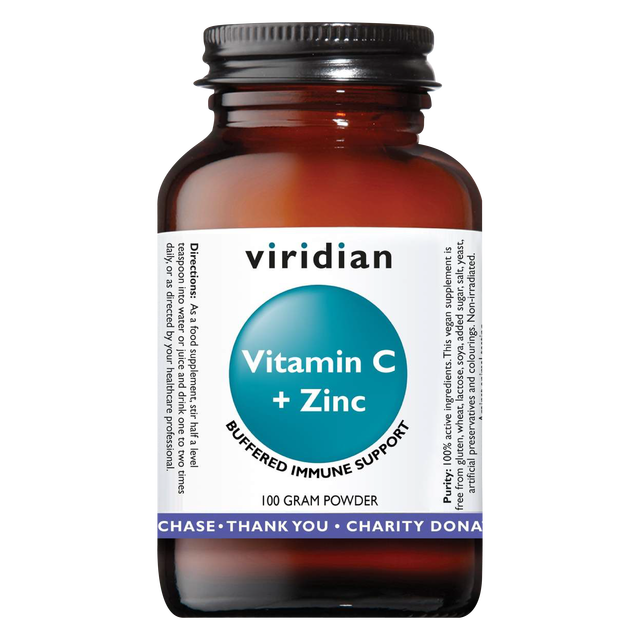 Viridian Vitamin C &amp; Zinc Powder - 100g