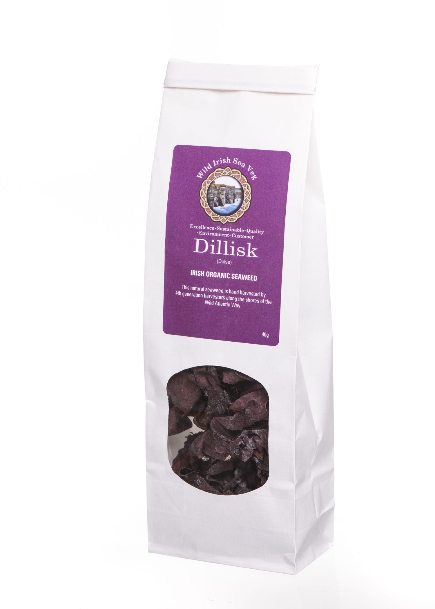 Wild Irish Seaweed - Organic Dillisk  40g Bag
