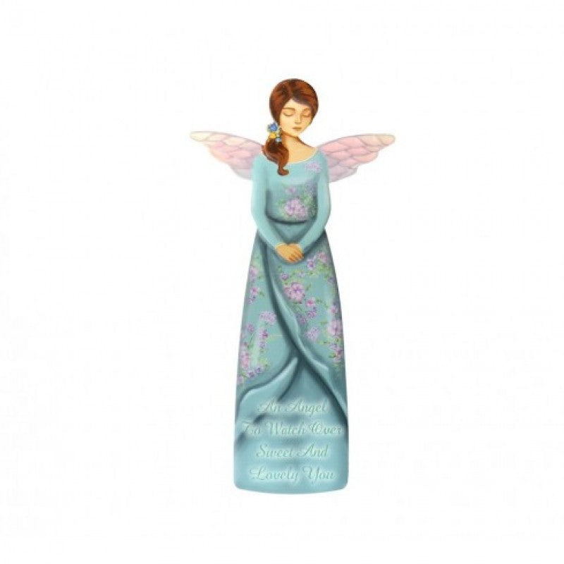 Angel Wings Plaque - Angel To Watch Over Sweet &amp; Lovely You (Green)