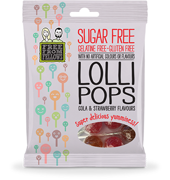 Free From Fellows Lollipops Cola &amp; Strawberry 60g x 10