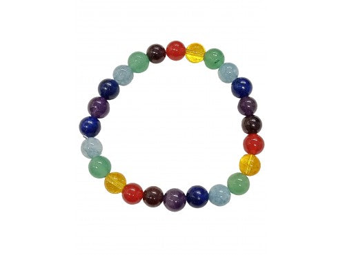 Chakra 8mm Ball Bracelet 63mm