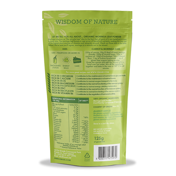 Iswari Moringa Powder Organic (125g)