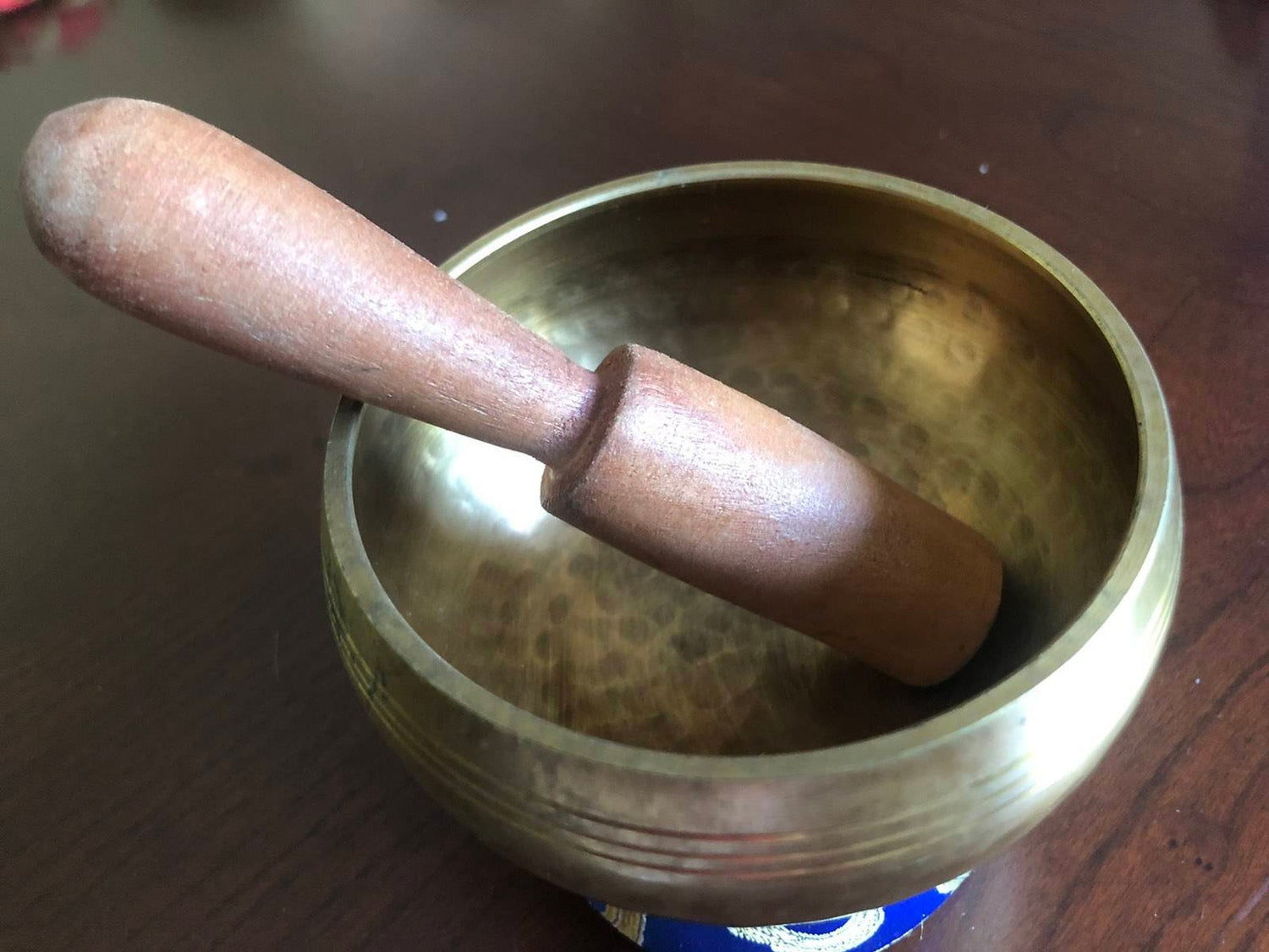 Singing Bowl with Beater 9cm Hand Made Brass