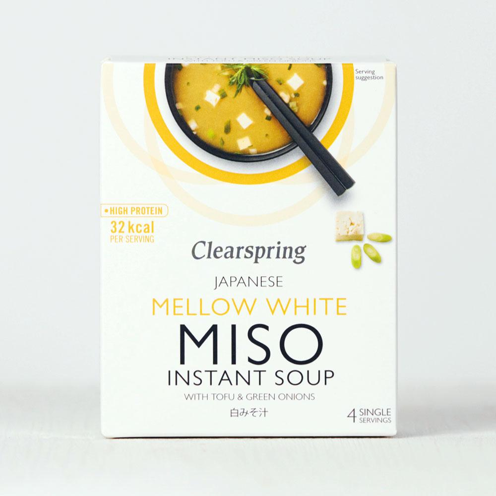 Clearspring Japanese Mellow White MISO Instant Soup (4 Single Sachets)