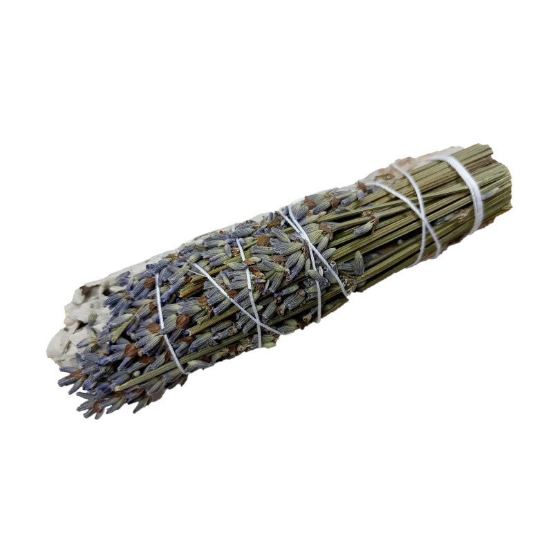White Sage w/Lavender Flowers Smudge Sticks (4in Mini)