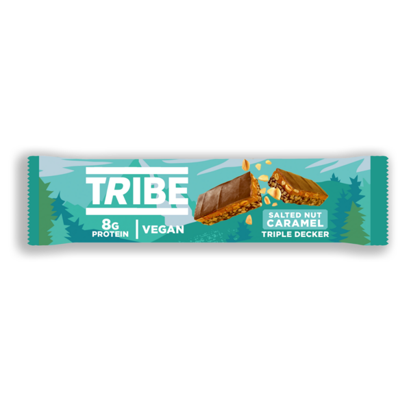 Tribe Vegan Protein Bar - 40g Triple Decker Peanut Butter Salted Caramel