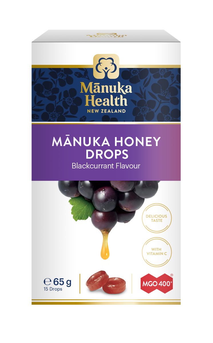 Manuka Health Manuka Honey Blackcurrant Flavour Drops (15&