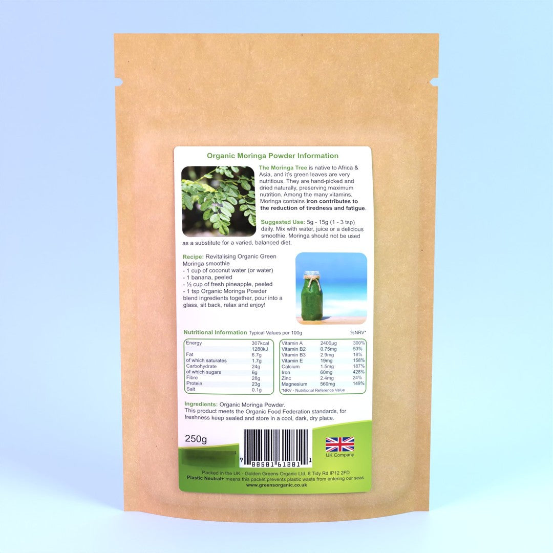 Golden Greens Organic Natural Moringa Powder 200g