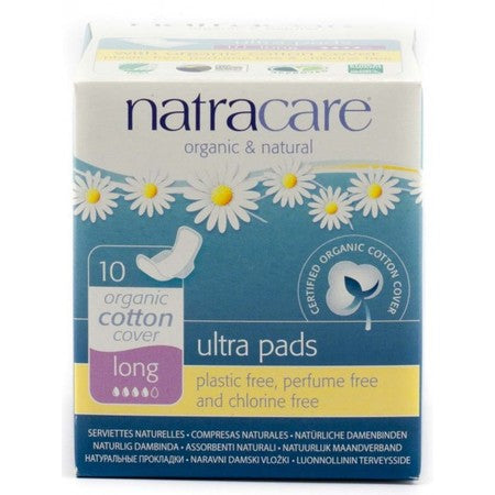 Natracare Ultra Pads w/wings  (Long) 10’s