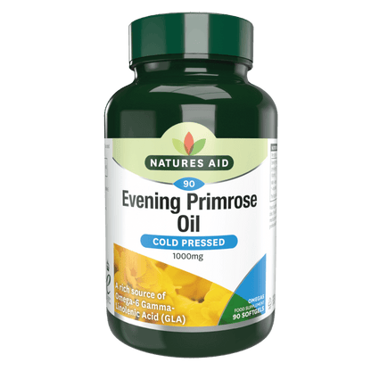 Natures Aid Cold Pressed Evening Primrose Oil 1000mg (90 Softgel Caps)