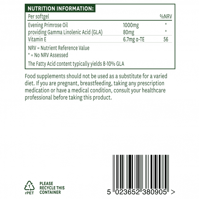 Natures Aid Cold Pressed Evening Primrose Oil 1000mg (90 Softgel Caps)